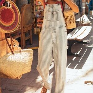 Faherty Topsail Overall in classic railroad strip - NWT - Size M